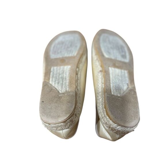 Jon Josef Paloma Nappa Gold Espadrille Leather Bow Flats - Picture 9 of 10